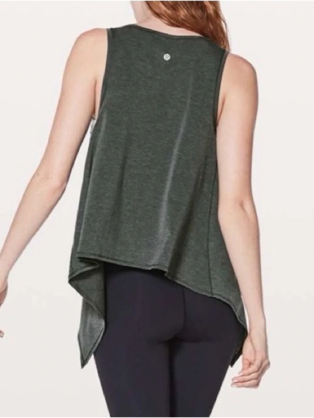 Lululemon Watch Me Flip Tank Heathered Black Gray Sz 8 Style #W1ASFS Layering